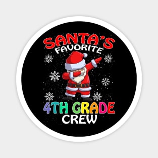 Santas Favorite 4Th Grade Crew Teachers Christmas Magnet